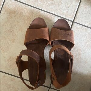 Wooden and Leather Vintage Clogs Made in Ktaly